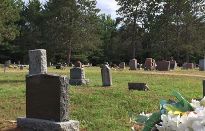 view of the east side of the cemetery
